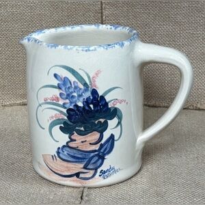 Vintage Marshall Texas Studio Pottery Milk Pitcher Cowboy Boot Western Farmhouse